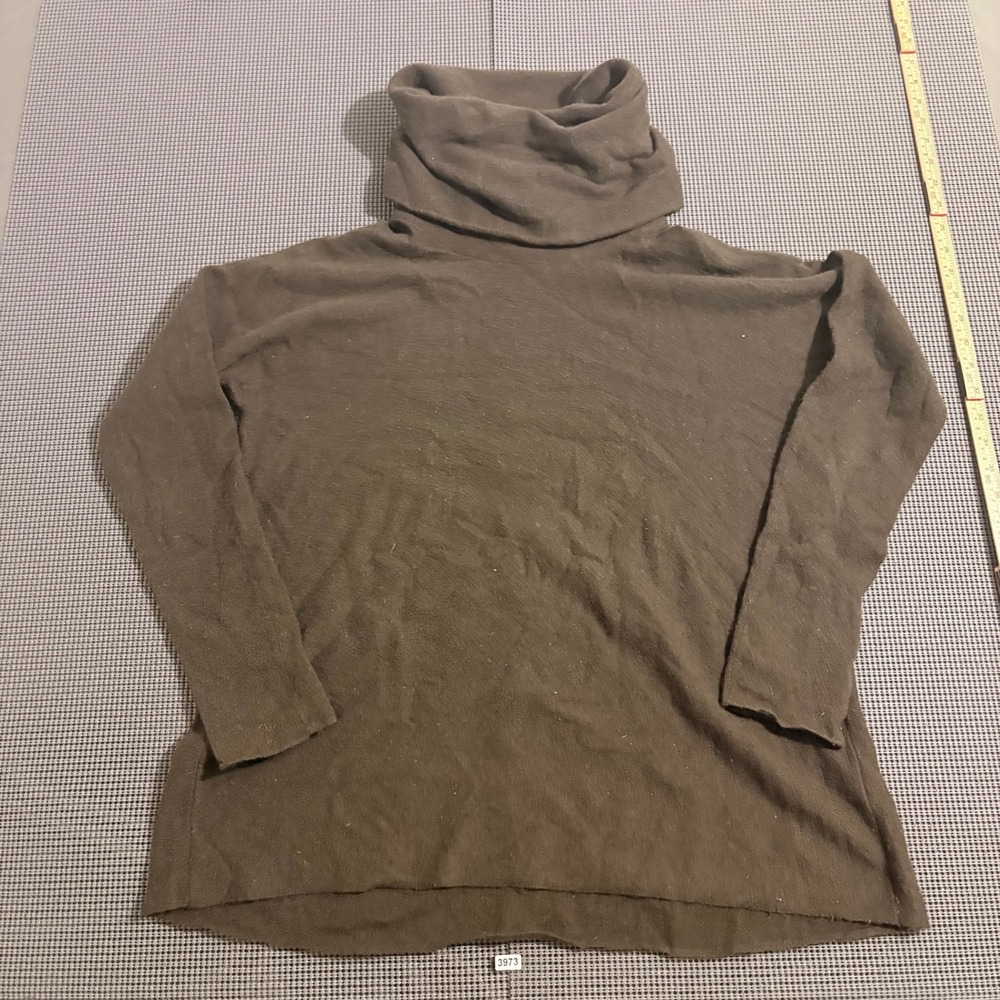 Vince Womens Cowl Neck Long Sleeve Knit Top Olive Green Size M